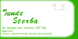 tunde sterba business card